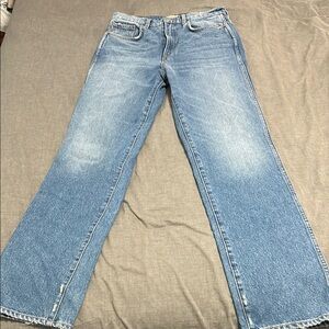 GRLFRND High Rise Blue Jeans with Vintage Fade Sz 30